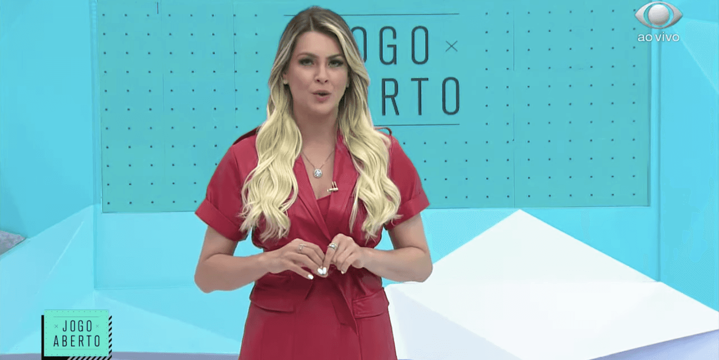 Renata Fan durante o tradicional 'Jogo Aberto' (Foto: reprodução/Band)