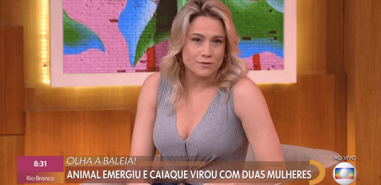 Fernanda Gentil no programa Encontro: (Foto: Reprodução)