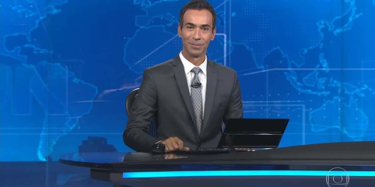 César Tralli no Jornal Nacional (Foto: Reprodução / TV Globo)