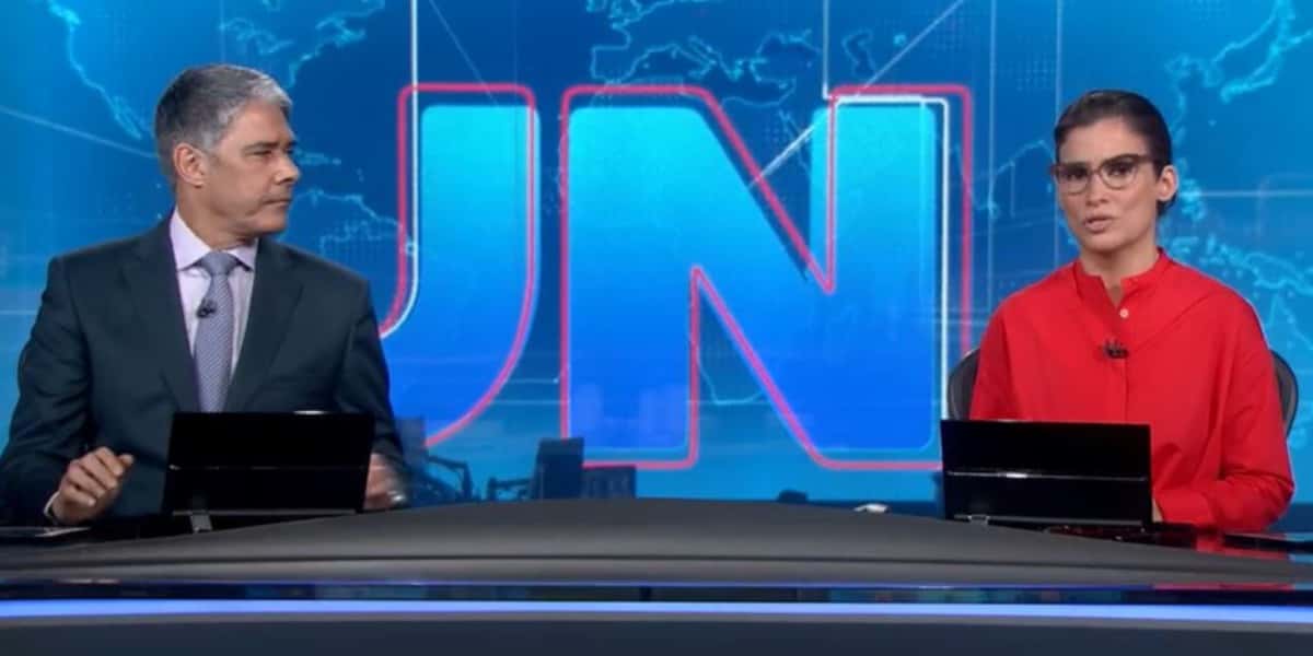 William Bonner e Renata Vasconcellos no "Jornal Nacional" (Foto: Reprodução/TV Globo)