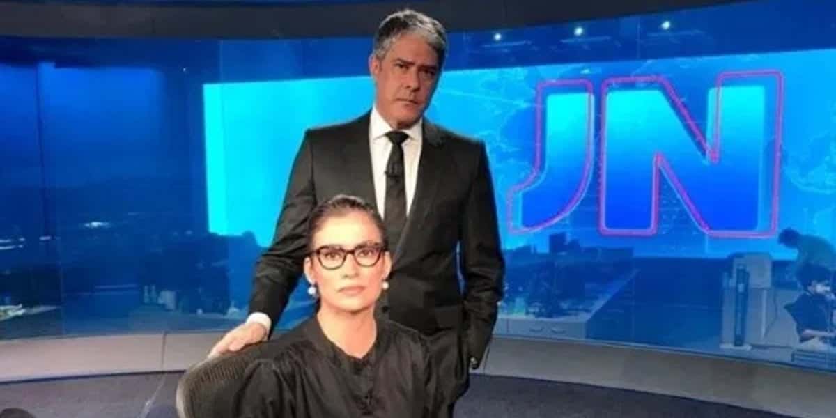 Renata Vasconcellos e William Bonner retornaram ao Jornal Nacional (Foto: Reprodução)