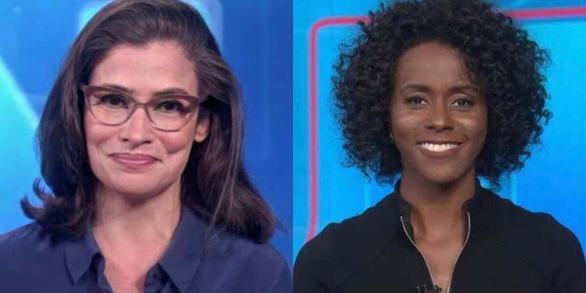 Renata Vasconcellos poderá ser substituída por Maju Coutinho no Jornal Nacional (Foto: Reprodução / TV Globo)