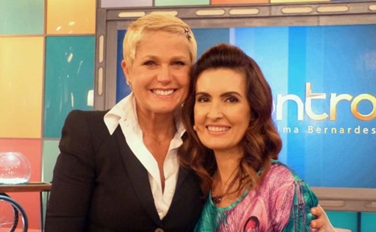 Fátima Bernardes e Xuxa Meneghel na Globo (Foto: Divulgação/ Globo)