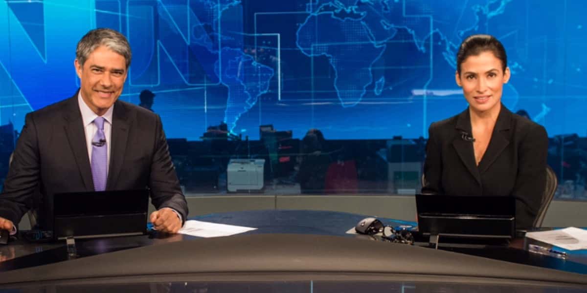 William Bonner e Renata Vasconcellos no "Jornal Nacional" (Foto: Divulgação/TV Globo)
