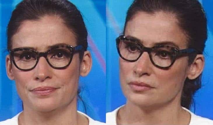 Renata Vasconcellos se emocionou na Globo durante o Jornal Nacional (Foto: Reprodução)