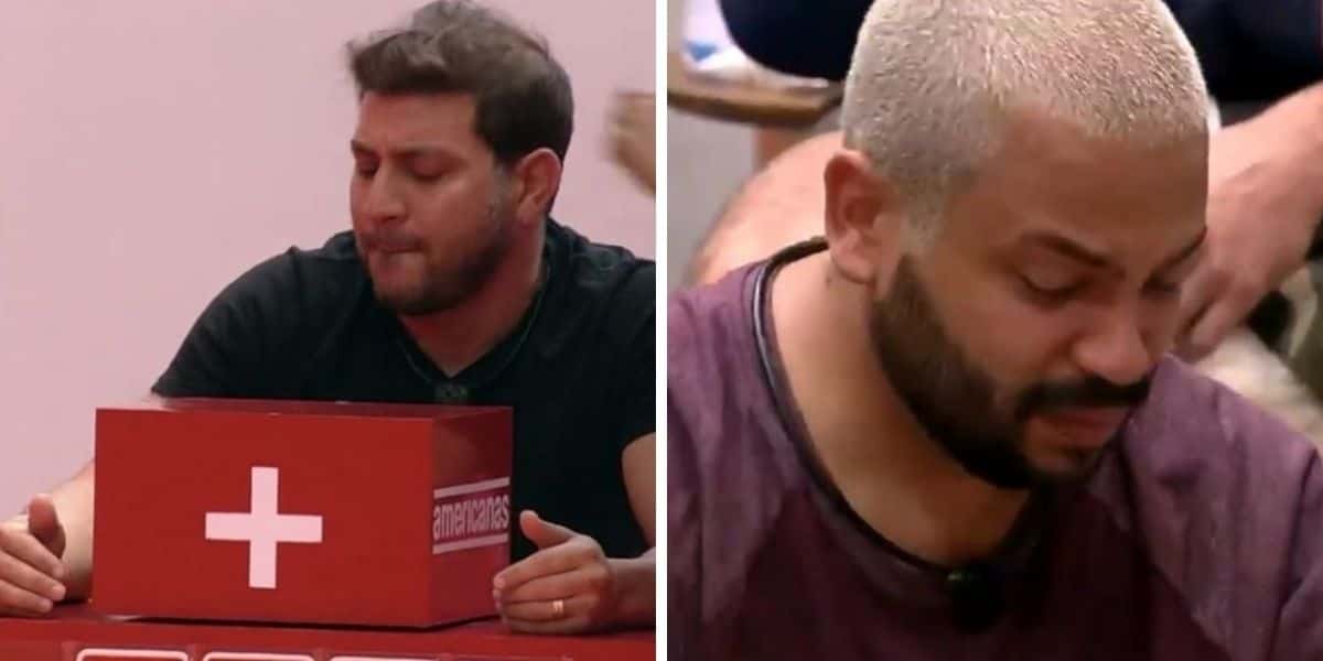 Caio e Projota no BBB21 (Foto: Reprodução / Globo)