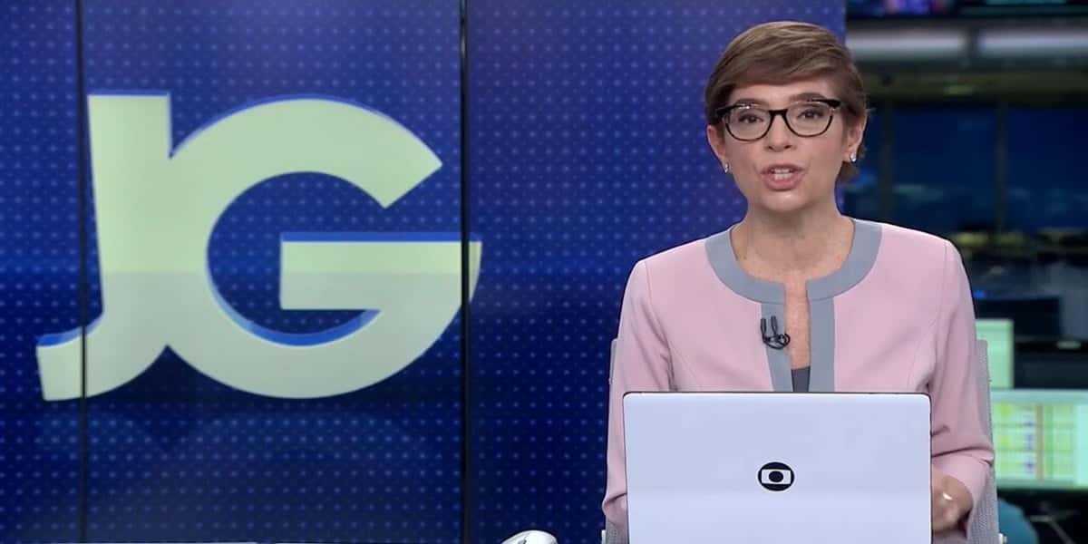 Renata Lo Prete no comando do JG (Foto: Reprodução / TV Globo)