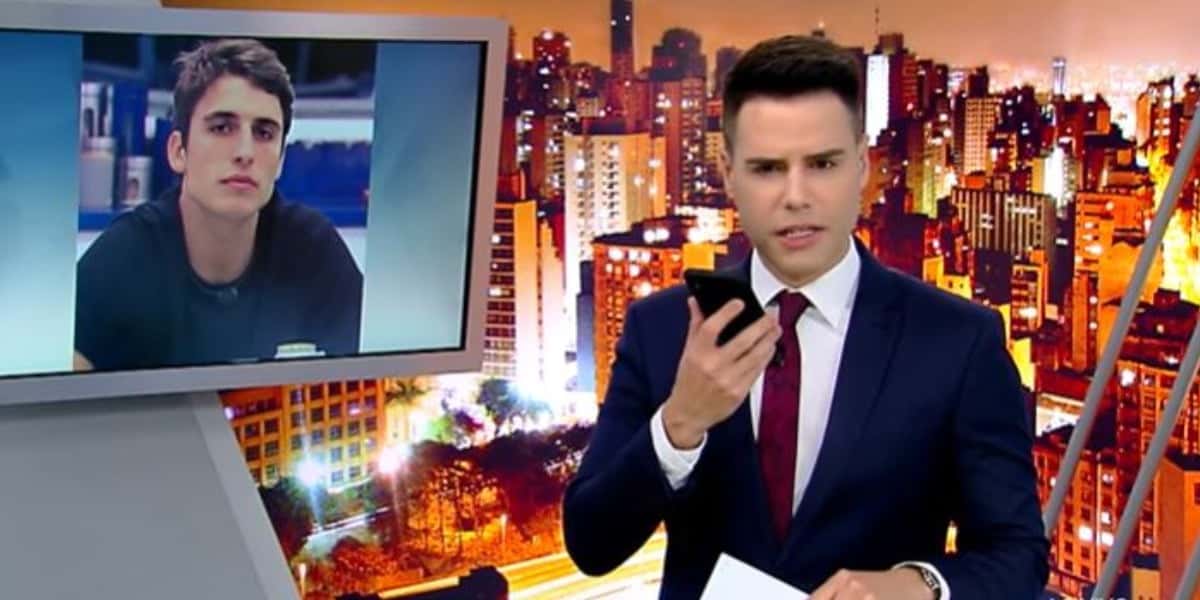 Luiz Bacci escorraçou Felipe Prior no "Cidade Alerta" (Foto: Reprodução/Record)