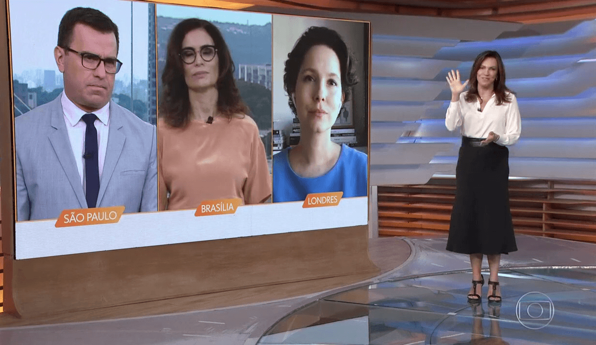 Ana Paula Araújo no comando do Bom Dia Brasil (Foto: Reprodução)