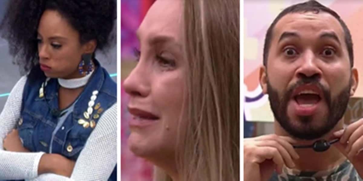 Lumena, Carla Dia e Gilberto no BBB21 (Foto: Montagem/TV Foco)