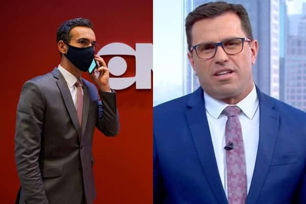 César Tralli e Rodrigo Bocardi desabafaram nos jornais da Globo (Foto: Montagem)