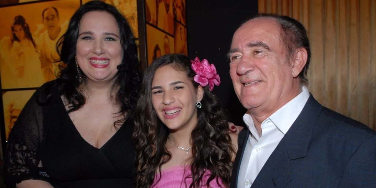 Renato Aragão, Lilian Aragão e Lívian Aragão (Foto: Reprodução)