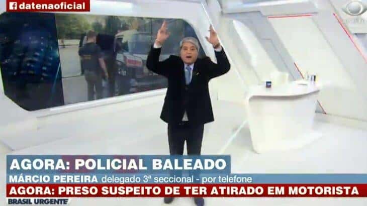Datena se revoltou com uma notícia no Brasil Urgente (Foto: Reprodução)