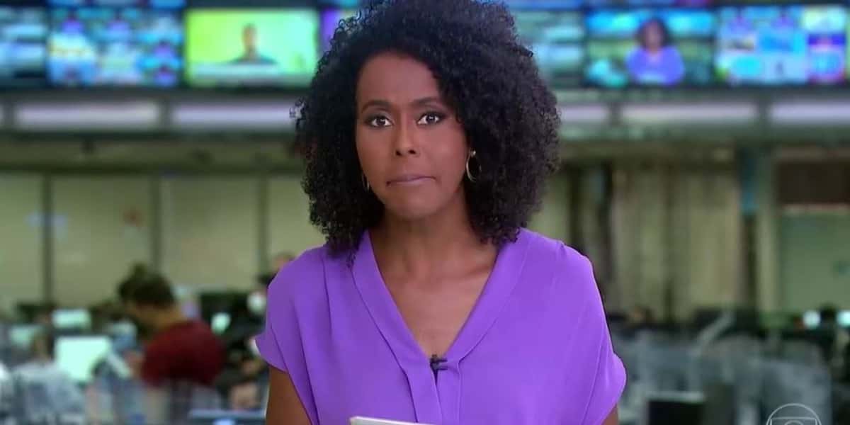 Maju no comando do "Jornal Hoje" desta quinta-feira (Foto: Reprodução/TV Globo)