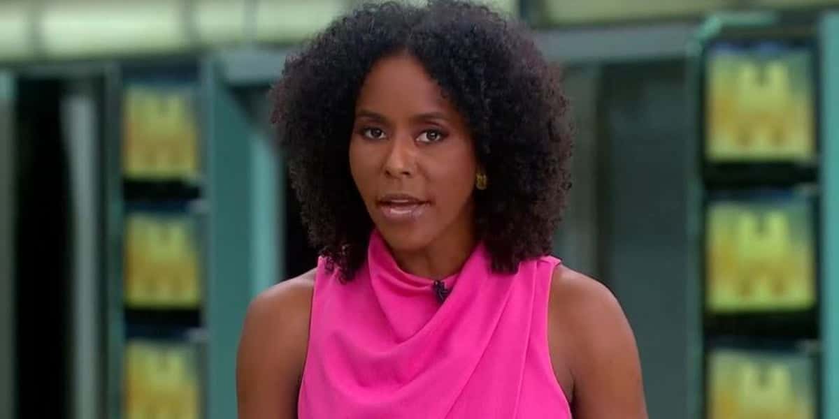 Maju Coutinho no "Jornal Hoje" (Foto: Reprodução/TV Globo)