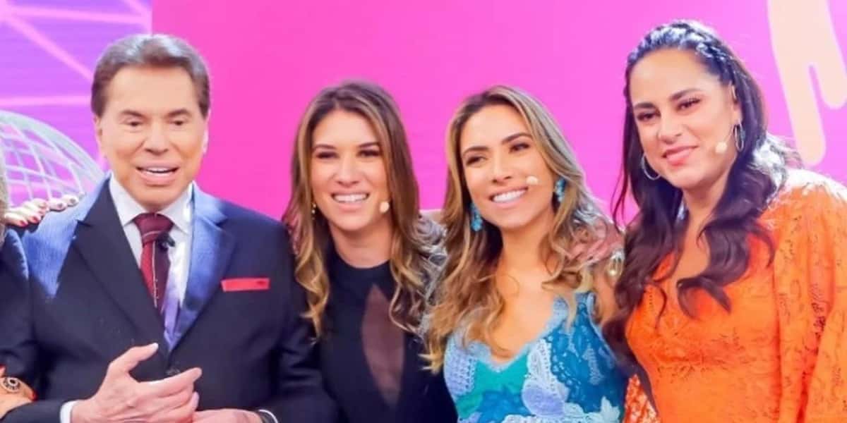 Rebeca Abravanel, Silvia, Patrícia e Silvio Santos (Foto: Reprodução)