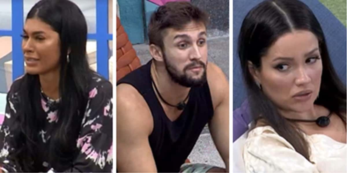 Pocah, Arthur e Juliette no BBB21 (Imagem: Montagem/TV Foco)