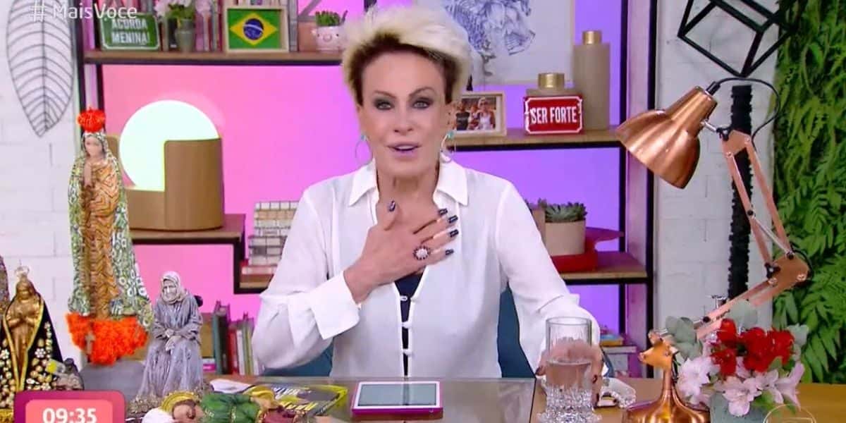 Ana Maria Braga passou por um perrengue com sua cachorrinha no Mais Você (Foto: Reprodução)