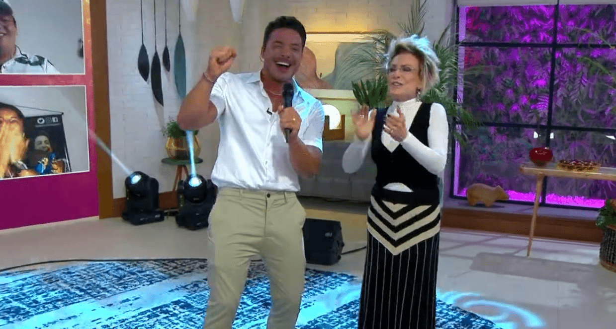 Ana Maria Braga protagonizou uma gafe ao lado de Wesley Safadão (Foto: Reprodução)