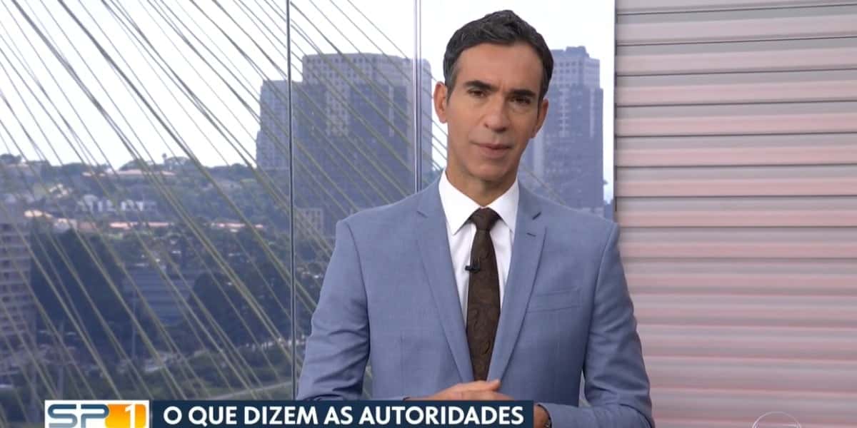 César Tralli voltou ao SP1 após ser substituído no SP1 (Foto: Reprodução)