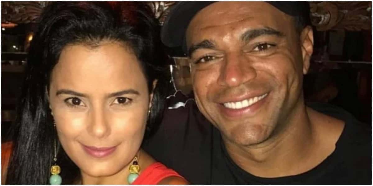 Denílson e Luciele Di Camargo se viram obrigados a se separarem por alguns dias (Foto: Reprodução)