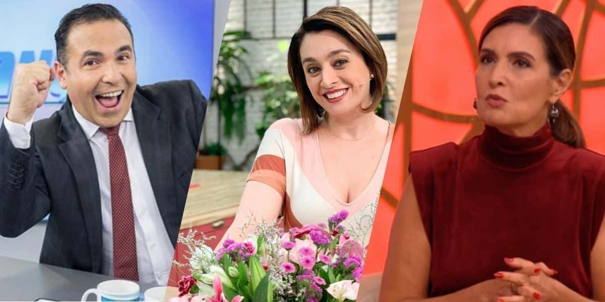 Reinaldo Gottino, Catia Fonseca e Fátima Bernardes (Montagem: TV Foco)