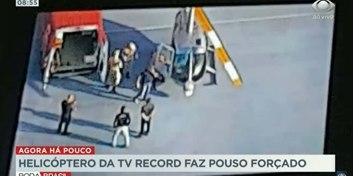 Equipe da Record foi vítima de tiroteio e teve o momento anunciado ao vivo na Band (Reprodução)