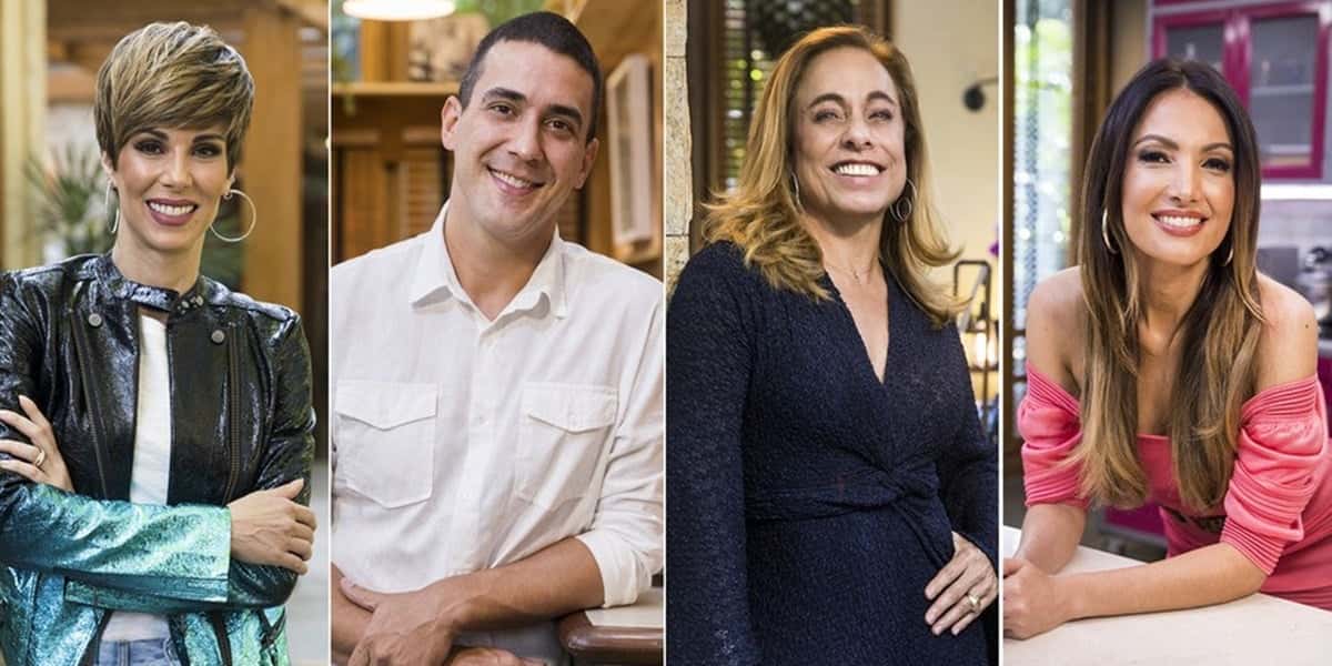 Ana Furtado, André Marques, Cissa Guimarães e Patricia Poeta comandam o É de Casa (Foto: Reprodução / TV Globo)
