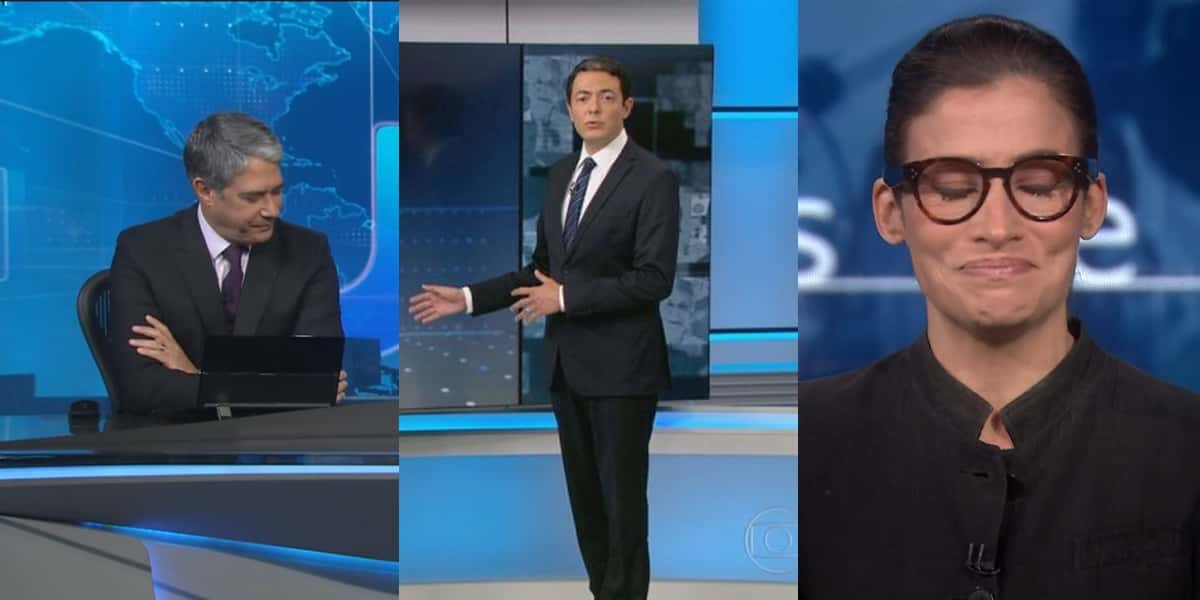 Âncora da Globo se emociona ao vivo no Jornal Nacional - Reprodução
