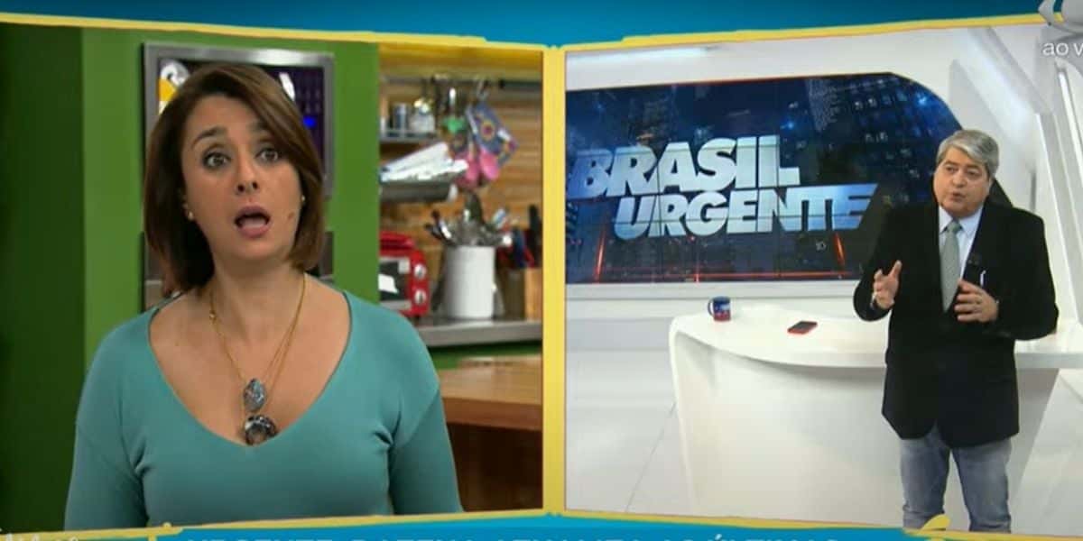 Datena e Catia Fonseca no Papo de Janela (Reprodução)