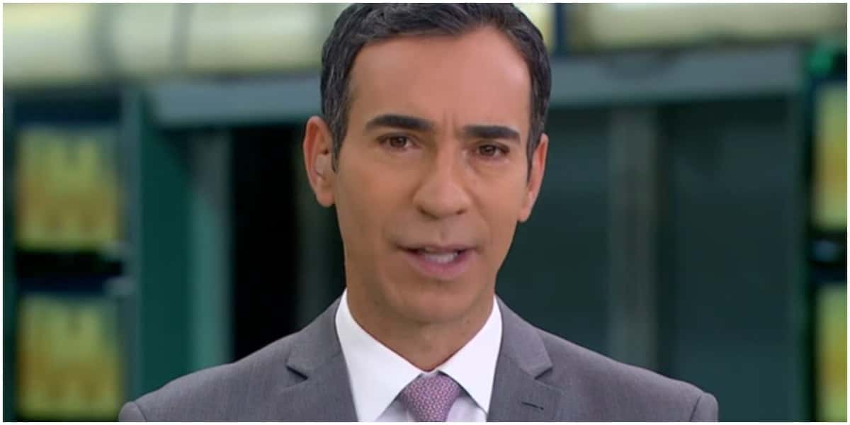 César Tralli invadiu a programação da Globo às pressas (Foto: Reprodução)