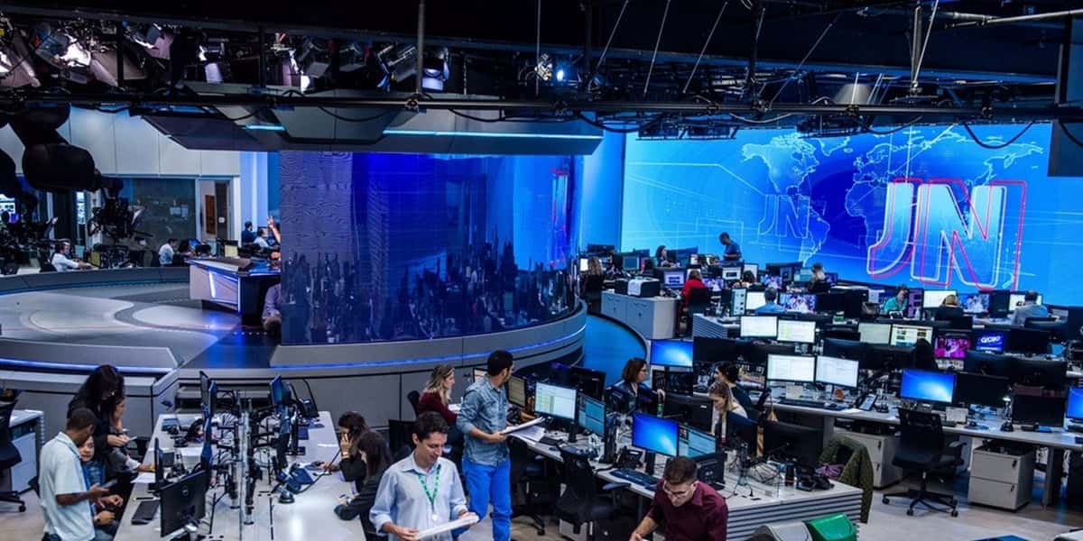 Estúdio do Jornal Nacional (Foto: Reprodução / TV Globo)