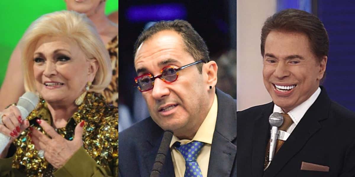 Hebe Camargo, Jorge Kajuru e Silvio Santos (Foto: AgNews/Divulgação/SBT)