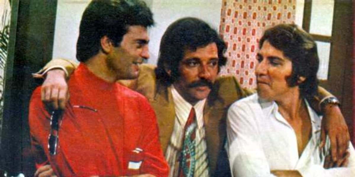 Cláudio Cavalcanti, Tarcísio Meira e Cláudio Marzo foram os protagonistas de "Irmãos Coragem" (Foto: Divulgação/TV Globo)