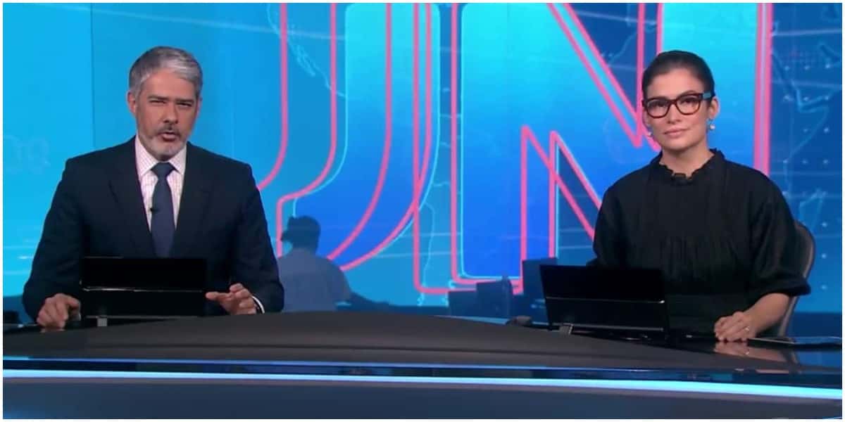 William Bonner e Renata Vasconcellos no "Jornal Nacional" (Foto: Reprodução/TV Globo)
