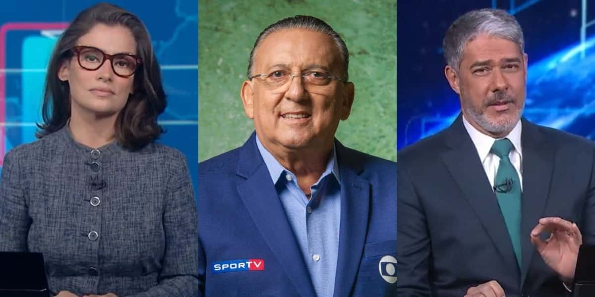 Renata Vasconcellos, Galvão Bueno e William Bonner (Foto: Reprodução/TV Globo)