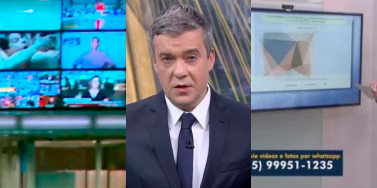 Roberto Kovalick e outros profissionais foram surpreendidos ao vivo (Foto: Reprodução/TV Globo/TV Centro América)