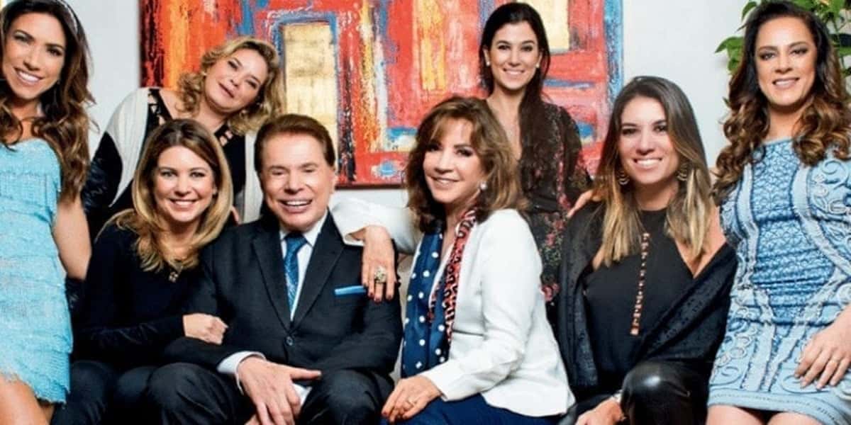 Silvio Santos, Íris Abravanel e as filhas (Foto: Reprodução)
