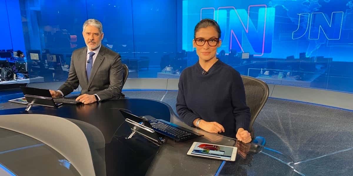 William Bonner e Renata Vasconcellos vão entrevistar Jair Bolsonaro no Jornal Nacional (Foto: Reprodução / TV Globo)