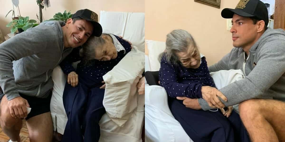 Cauã Reymond celebra 100 anos da avó (Foto: Reprodução)