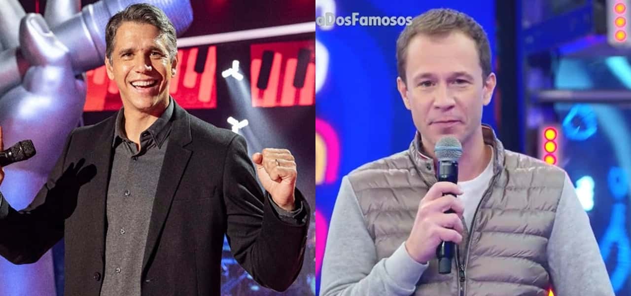 Márcio Garcia e Tiago Leifert na Globo (Foto: Montagem/TV Foco)