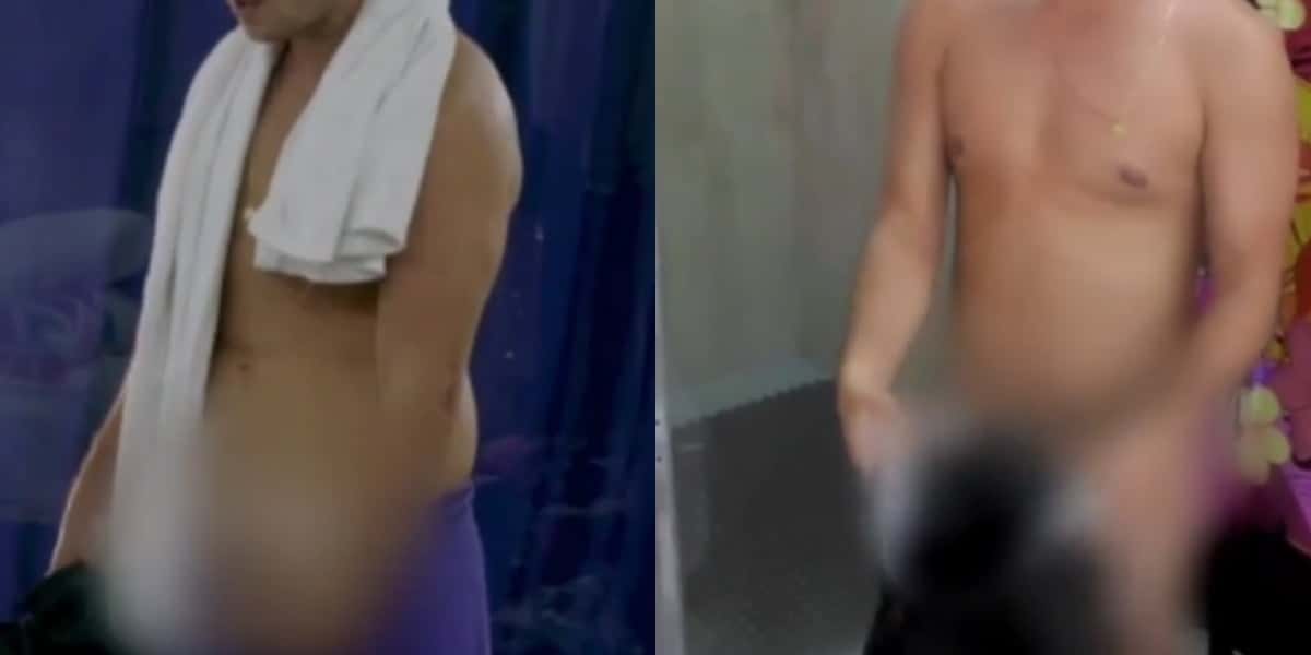 Novinho ficou completamente nu na versão gringa de reality da MTV (Imagem: Montagem)