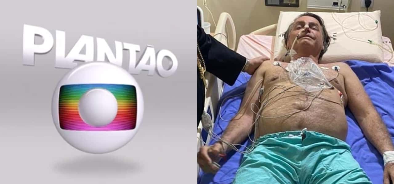 Plantão Globo anunciou a transferência de Bolsonaro (Foto: Montagem/TV Foco)