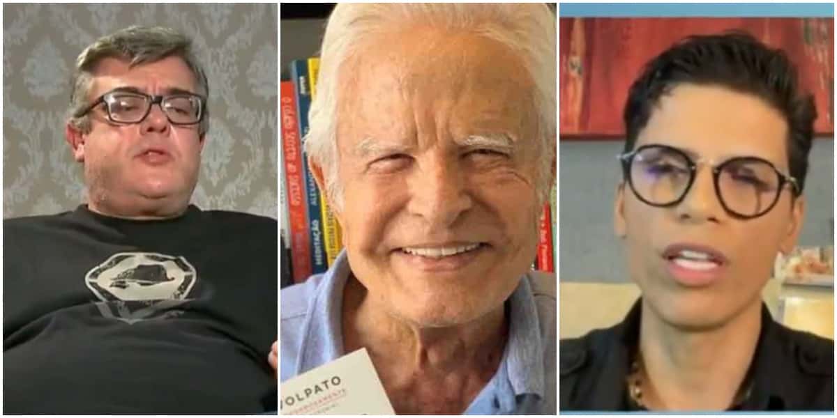 Cid Moreira está entre a cruz e a espada com filhos - Foto: Montagem