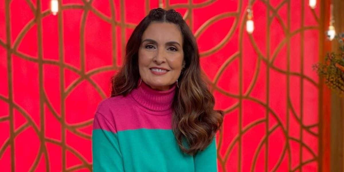 Fátima Bernardes durante seu programa "Encontro", da Globo (Reprodução)