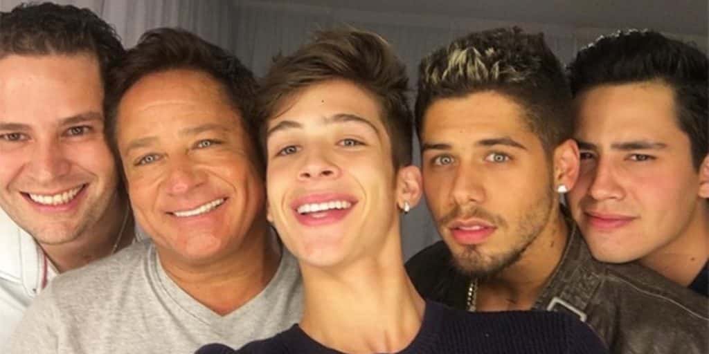 O cantor Leonardo e os filhos (Foto: Reprodução / Instagram)