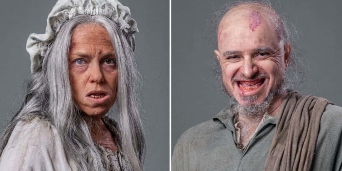 Germana e Licurgo em Nos Tempos do Imperador, personagens de Vivianne Pasmanter e Guilherme Piva, respectivamente (Foto: Reprodução / Globo)
