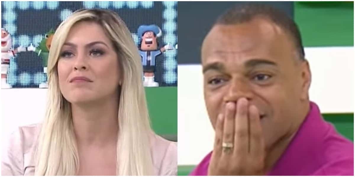 Renata Fan e Denílson no Jogo Aberto (Foto: Reprodução)