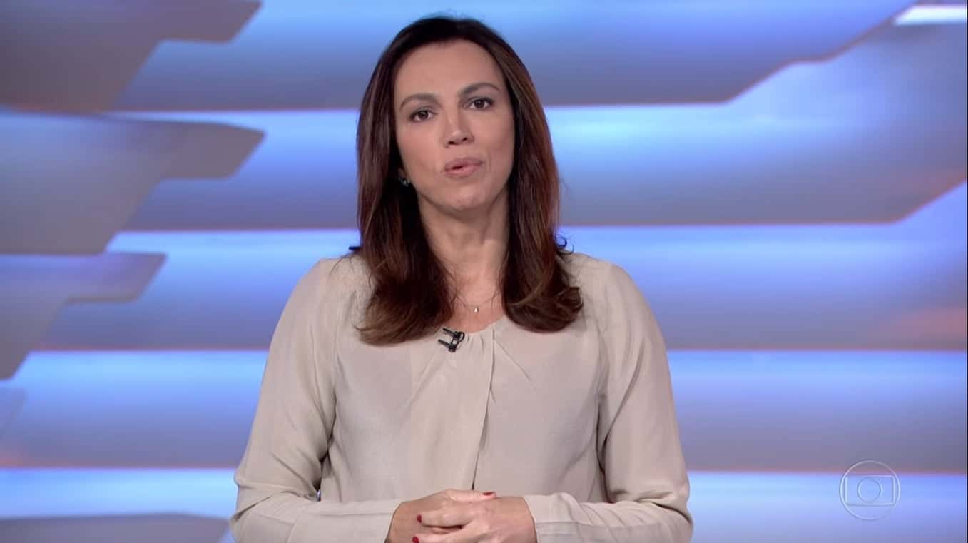 Ana Paula Araújo anunciou a morte de um ídolo do rock no Bom Dia Brasil (Foto: Reprodução)