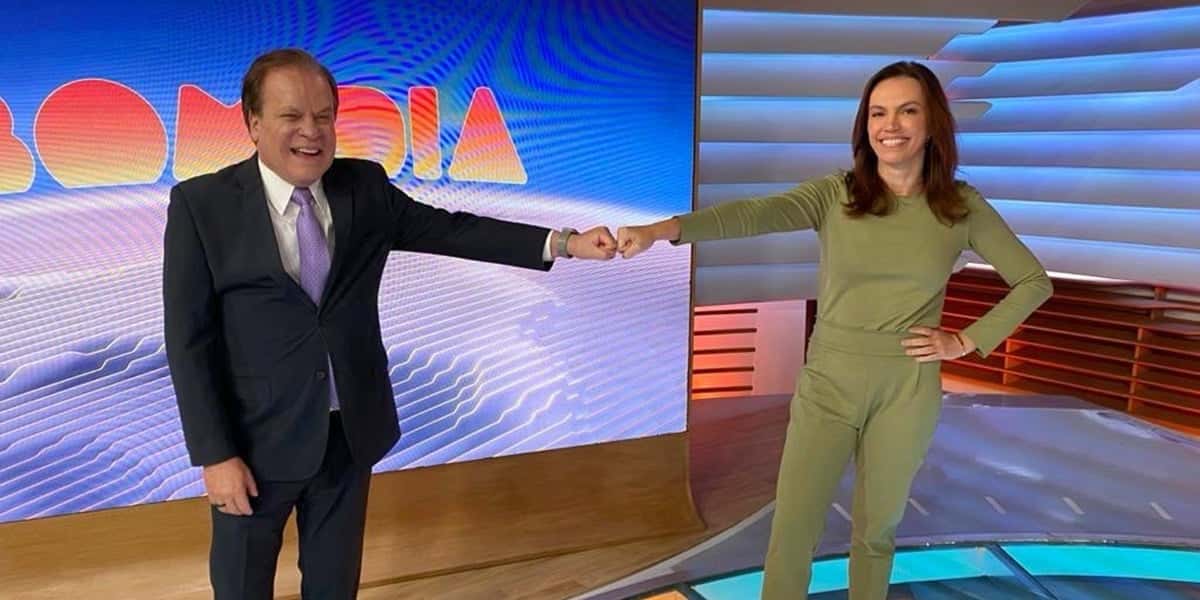 Chico Pinheiro e Ana Paula Araújo no "Bom Dia Brasil" (Foto: Reprodução/TV Globo)